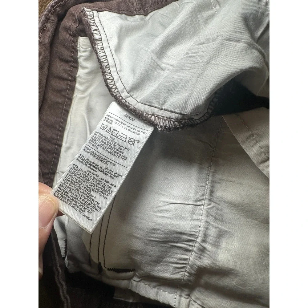 Old Navy Mens Straight Built-In‎ Flex Cargo Pants Brown 32x30 Utility Trousers